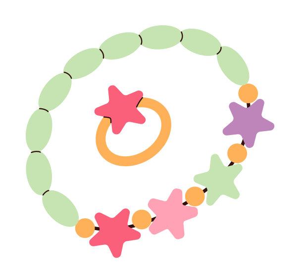 儿童珠宝套装。女孩的戒指和手镯。图片下载