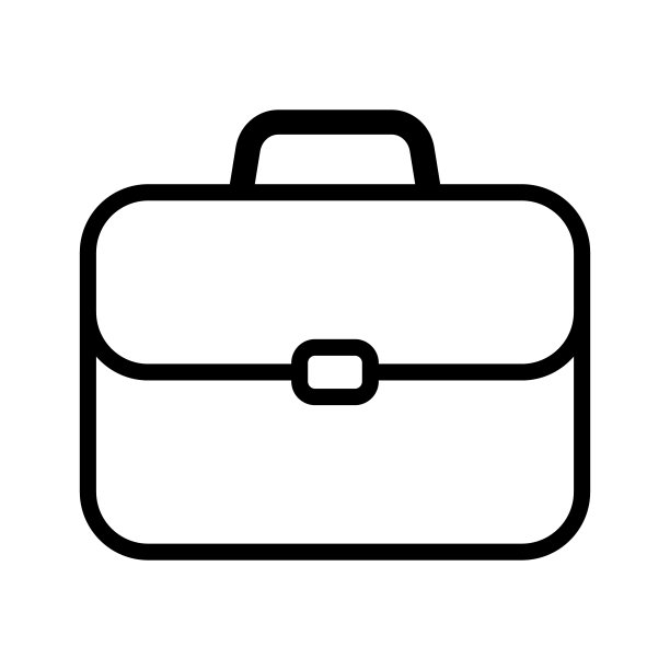 公文包图标。商务包图标。手提箱，组合符号，线性风格象形文字孤立在白色上。图片下载