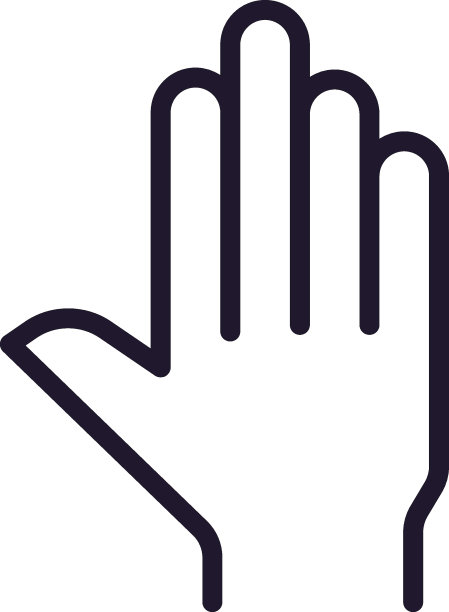 单线图标的手高质量矢量插图的设计，网站，互联网商店，在线书籍等。可编辑的笔触在时尚的平面风格孤立的白色背景图片下载