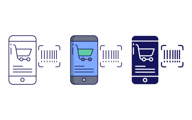 移动条码扫描矢量图标图片下载