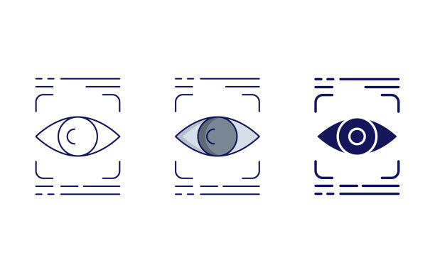 眼扫描器矢量图标图片下载