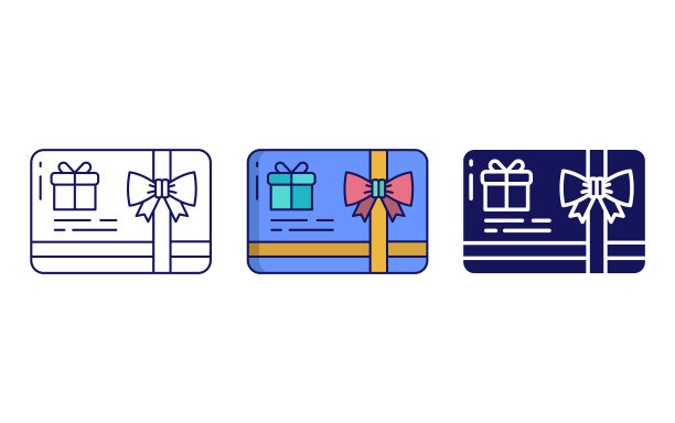 礼品卡矢量图标图片下载