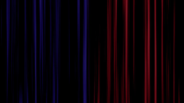 红色和蓝色梯度渲染3d。抽象线条移动霓虹灯3d背景。高质量的4k动画线条。超高清的图片下载