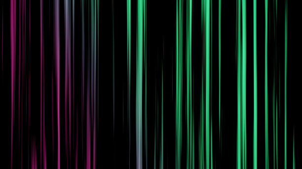 渐变平滑过渡从粉红色到霓虹灯绿色3d渲染。深色背景3d背景上的线条运动。高质量4k。图片下载
