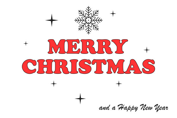 圣诞快乐和新年快乐刻字设计图片下载