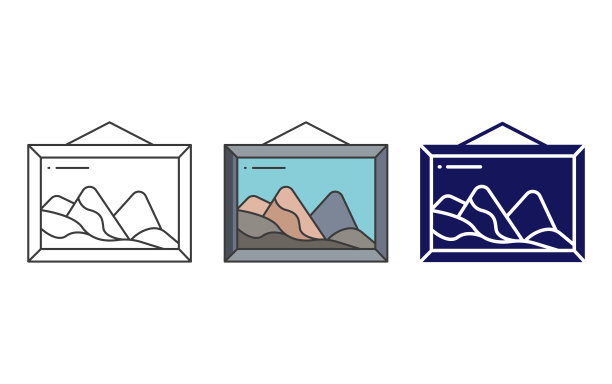 壁画图标图片下载