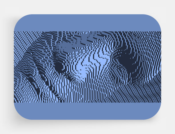 由小立方体创建的一个人的脸的插图。匿名社交伪装。技术和机器人概念。体素的艺术。三维矢量插图。图片下载