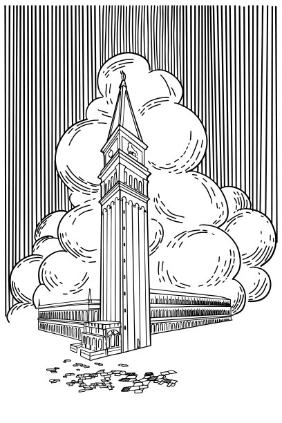 矢量插图与塔康帕尼在威尼斯图片下载