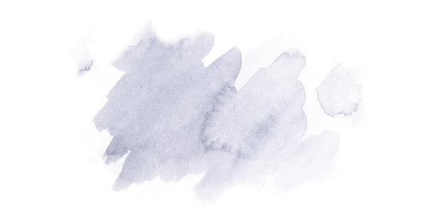 水彩画，染色，蓝色笔画，淡紫色颜料。插图。从婚礼鲜花收集孤立的对象。用于装饰和设计，装饰和背景图片下载