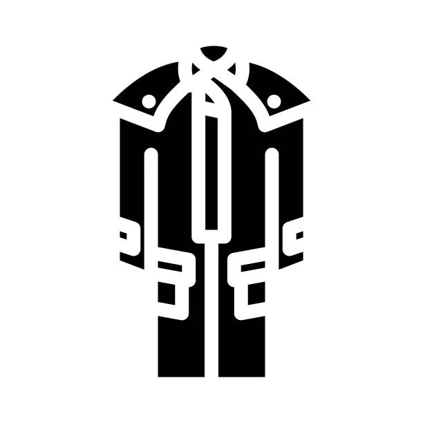 掸子外套男性符号图标矢量插图图片下载