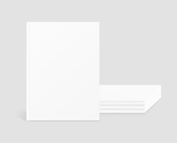 空白封面杂志模型集。矢量插图。图片下载