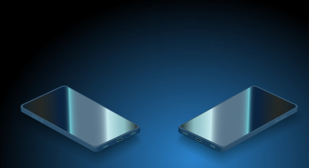 手机与屏幕上的反光抛光背景。布局或模板图片下载