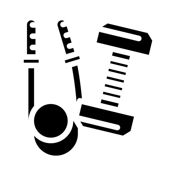 体力活动头痛治疗字形图标矢量插图图片下载