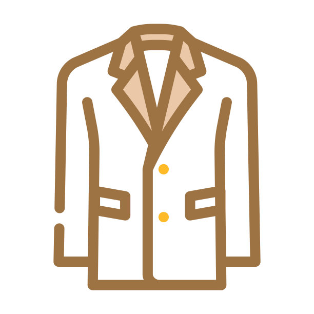 外套外套男性颜色图标矢量插图图片下载