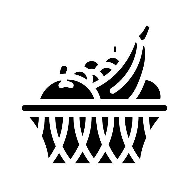 果篮家内部符号图标矢量插图图片下载