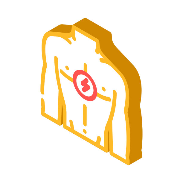 胸痛身体痛等距图标矢量插图图片下载