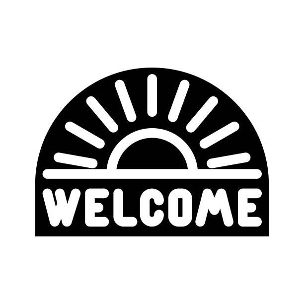 门垫家内部符号图标矢量插图图片下载