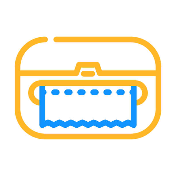 手纸架家居配件颜色图标矢量插图图片下载