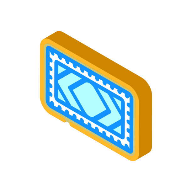 铝板锅厨房炊具等距图标矢量插图图片下载