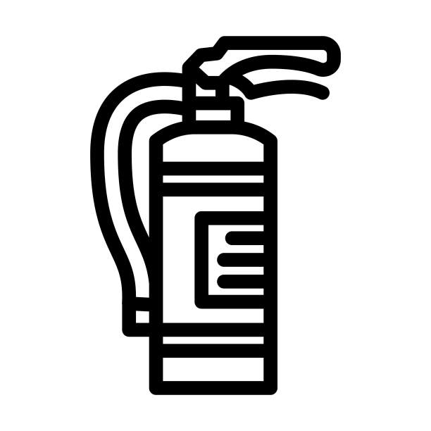 车载灭火器家居用品矢量图标图片下载