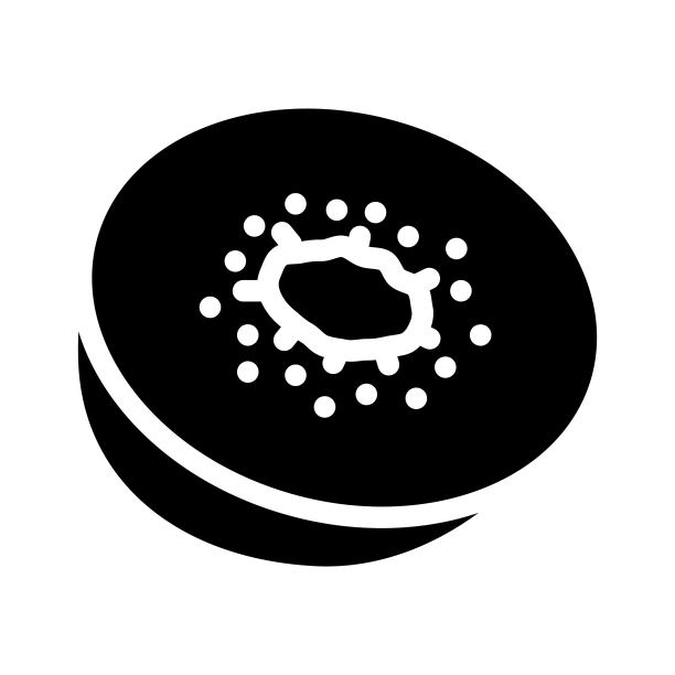 切开的猕猴桃轮廓图标矢量素材图片下载