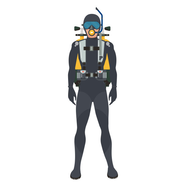 穿着泳衣的潜水者图片下载