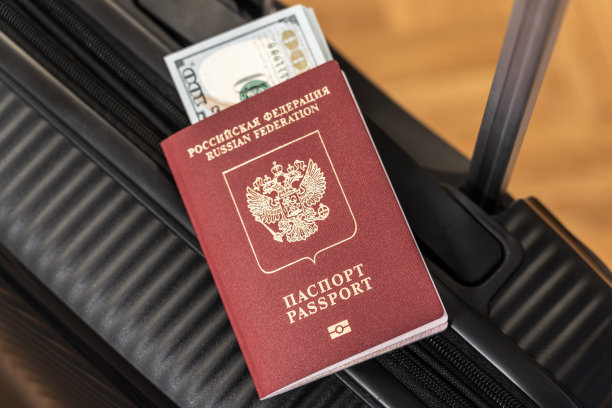 以护照的形式旅行，并在一个黑色行李箱中附上美元图片下载