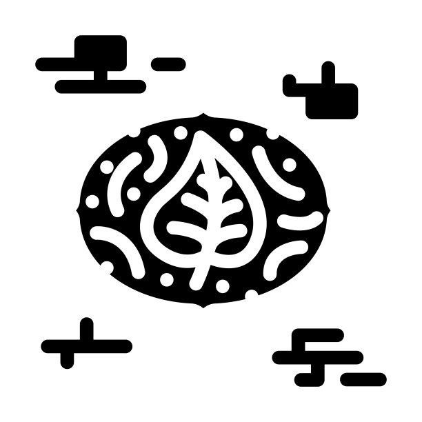 墙壁雕塑客厅字形图标矢量插图图片下载