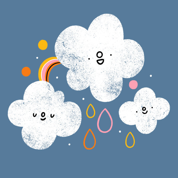 灰色天空上快乐的云图片下载