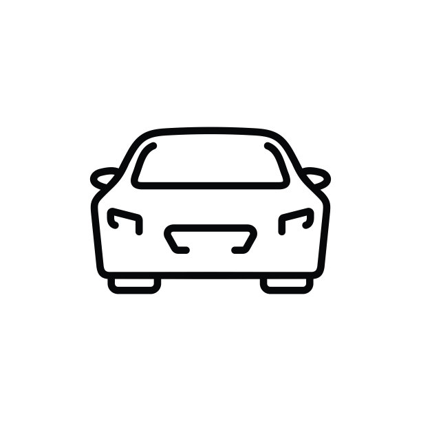 汽车线图标孤立在白色背景上图片下载