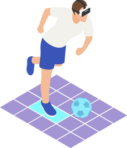 Vr足球等距构图图片下载