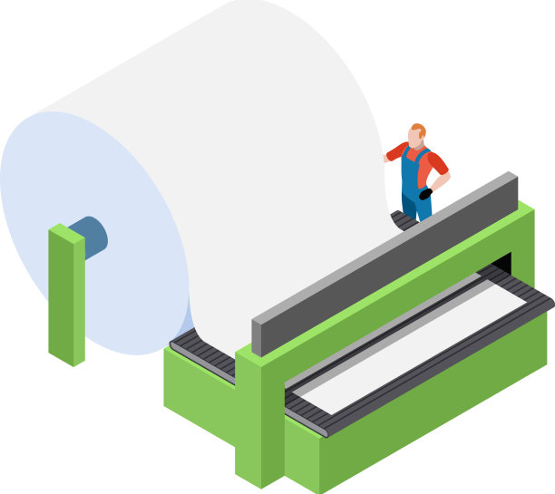 纸张生产卷筒组成图片下载