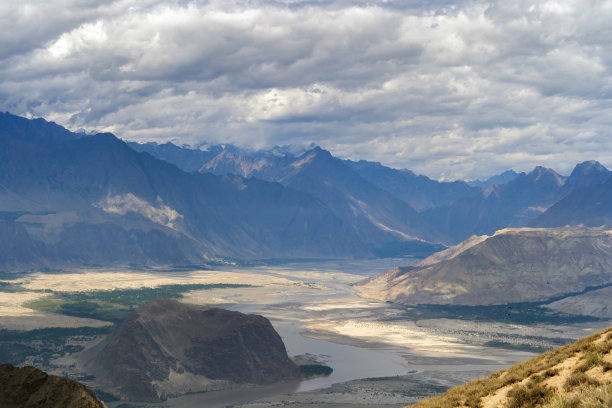 喀喇昆仑山高山丘陵，自然景观背景，斯卡杜-吉尔吉特，巴基斯坦度假旅行图片下载