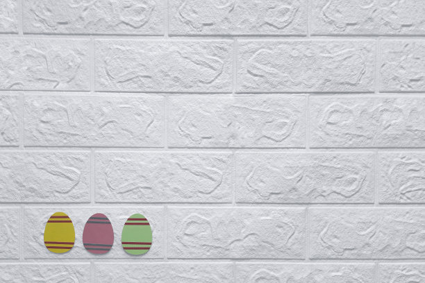 儿童复活节活动。副本的空间。为幼儿制作工艺品。前视图。图片下载