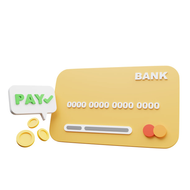 信用卡与支付概念的3d渲染。图片下载