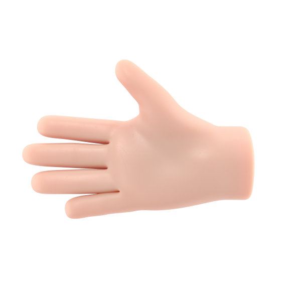 卡通手势图标模型。张开，伸出五指，表示问候。白色背景上的3D渲染。图片下载