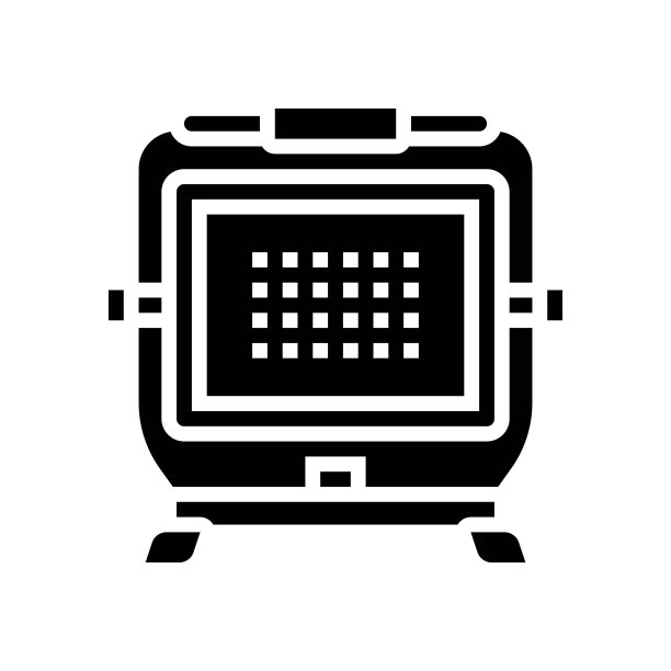 Led工作灯车库工具字形图标矢量插图图片下载