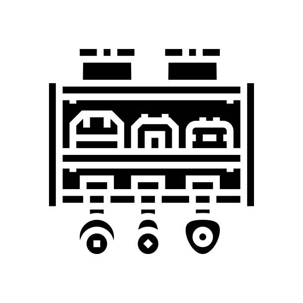 钻货架车库工具符号图标矢量插图图片下载