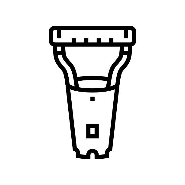 灯泡种植花园工具线图标矢量插图图片下载