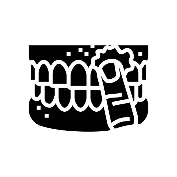 尼古丁口含烟图标矢量插画图片下载