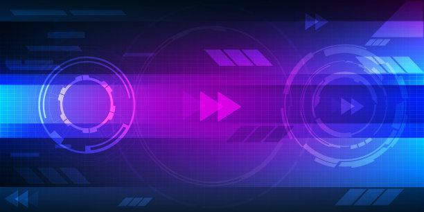 矢量插图的HUD高科技数字技术背景未来的现代技术概念。图片下载