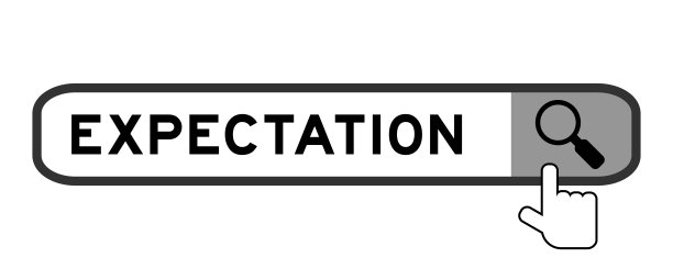 搜索横幅字期望与移交放大镜图标上的白色背景图片下载