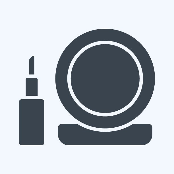 图标化妆。与理发店的标志有关。美容沙龙。简单的说明图片下载