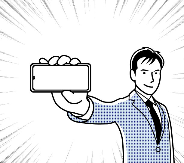 一名男子正在展示智能手机的显示屏图片下载