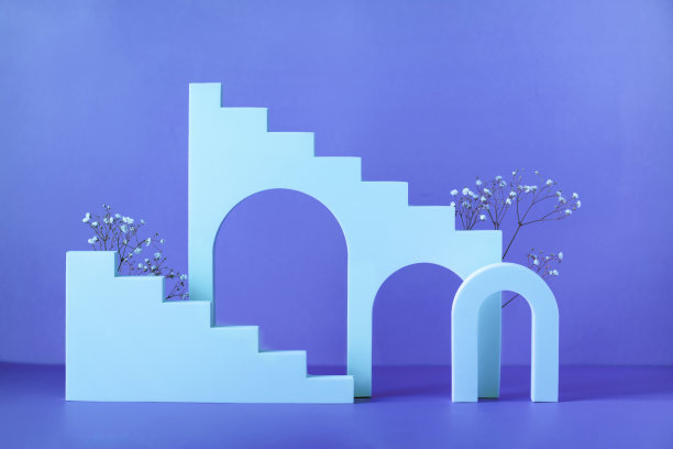 抽象的背景与几何形状的产品展示。图片下载