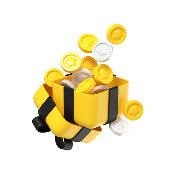 打开装有金币和银币的礼品盒。现金惊喜箱。奖金奖励。赌场或在线游戏赢家。忠诚计划概念。卡通设计图标孤立在白色背景上。三维渲染图片下载