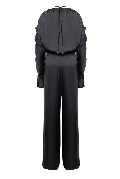 女性时尚的丝绸节日连体衣孤立在白色背景，隐形人体模型图片下载