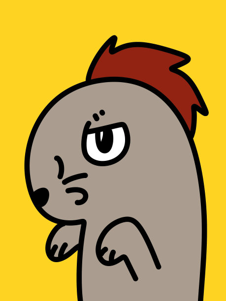 黄色背景的可爱卡通图片下载