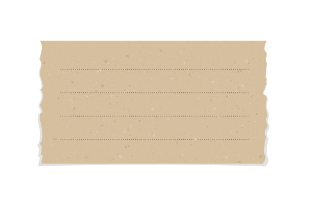 复古棕色破纸笔记。回收的撕裂备忘录纸模板。图片下载