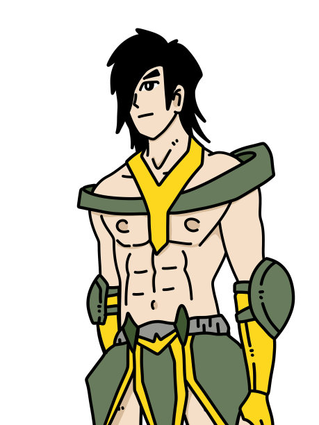 白色背景的可爱男人卡通图片下载